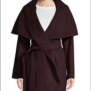 Tahari Marla Wool Blend Oversized Collar Wrap Coat